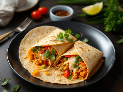 Wrap Ayam Tikka dengan Keju