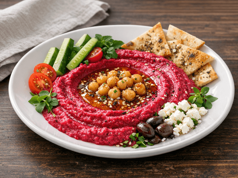 Beetroot Hummus Bowl