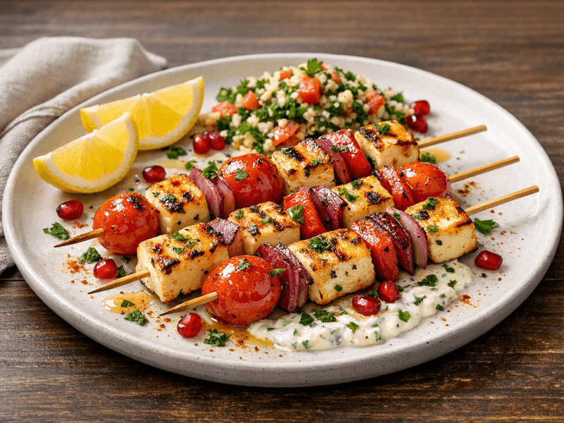 Grilled Halloumi Skewers