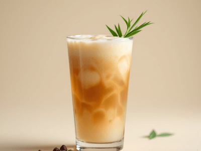 Bandung with Grass Jelly