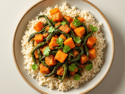 Vegan Bhindi Stir Fry