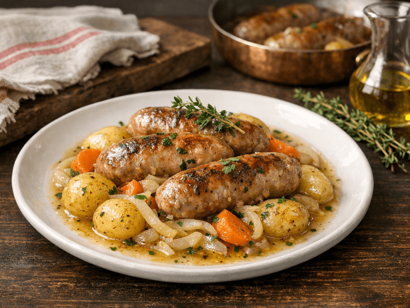 Diots au vin blanc