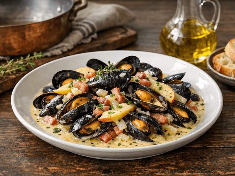 Moules à la normande