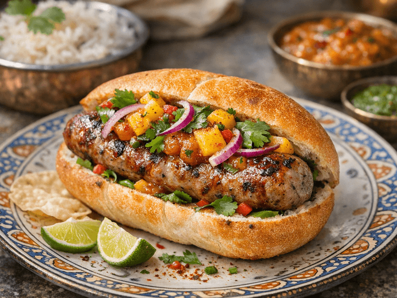Bratwurst im Brötchen