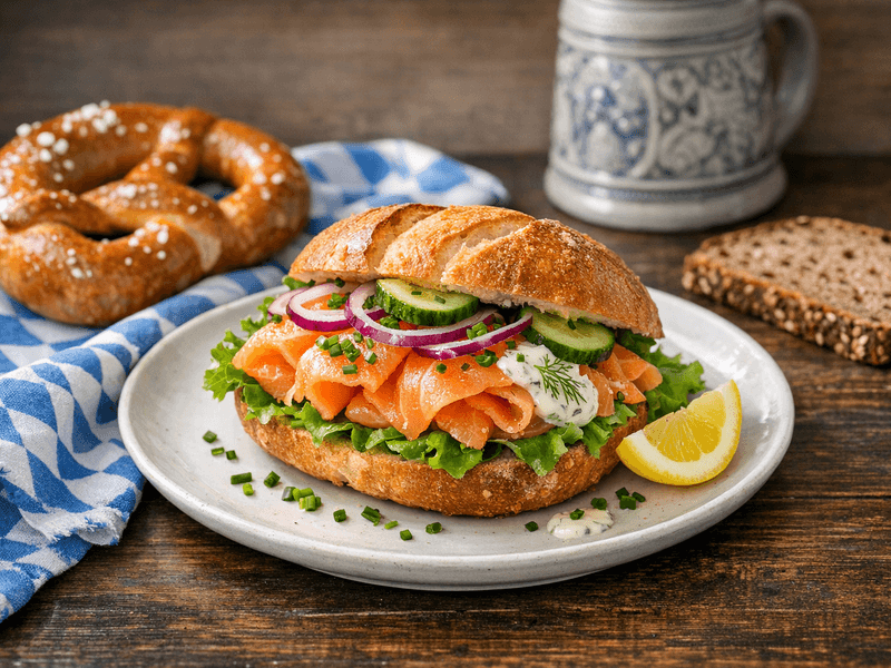 Lachsbrötchen