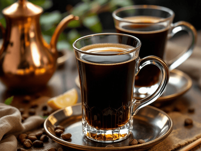 2 300ml Black Coffee with 1 Teaspoon Ghee
