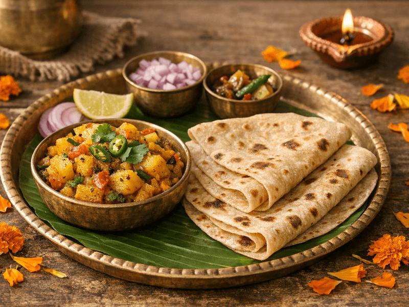 Aloo Bhaji with Roti