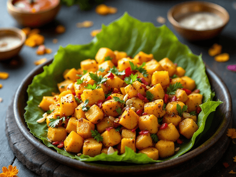 Aloo Chaat with Chutney