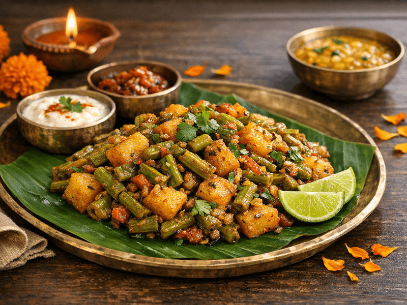 Aloo Gawar Fry