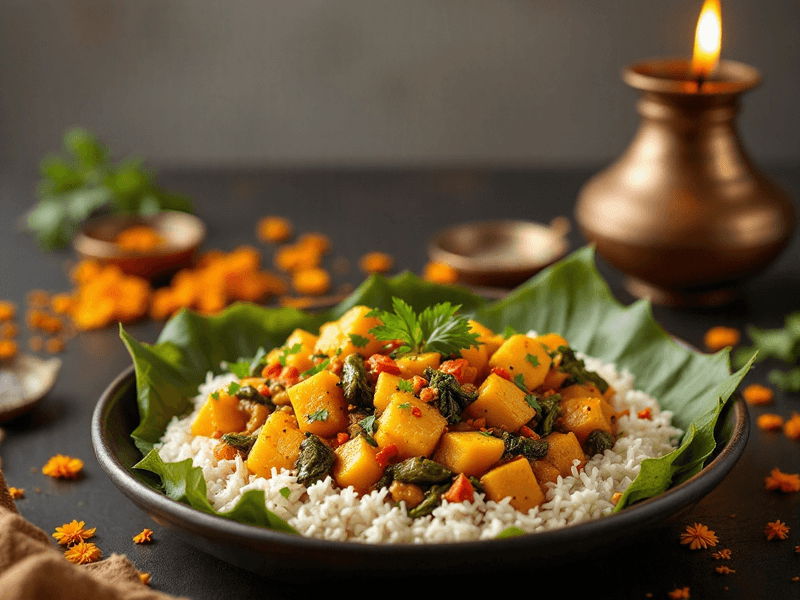 Aloo Gobhi Jain Curry