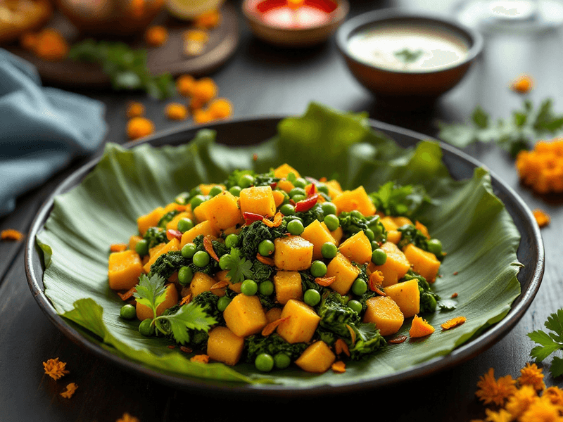 Aloo Gobhi with Peas