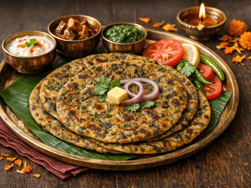 Aloo Palak Paratha