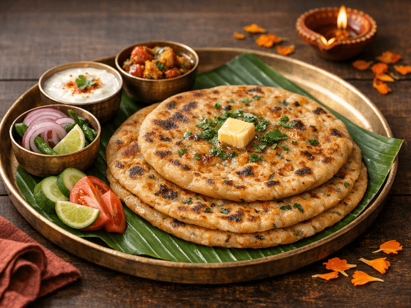 Aloo Pyaaz Paratha (Haryanvi)