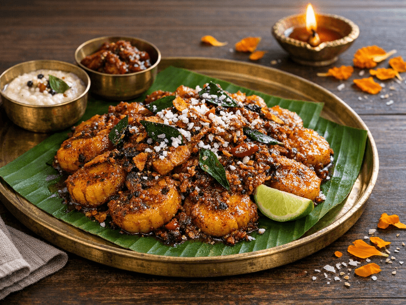 Banana Ghee Roast with Coconut