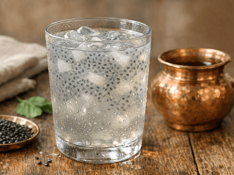 Basil Seeds with Coconut Water