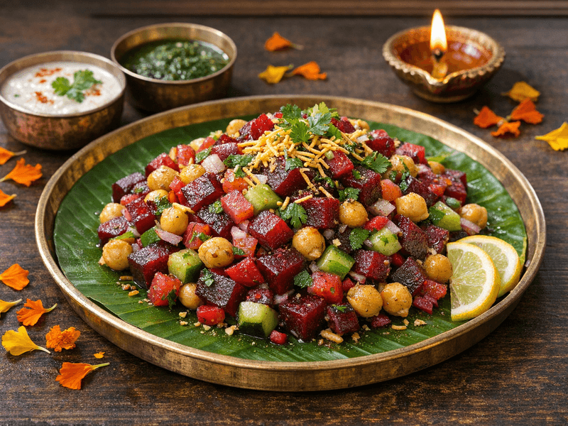 Beetroot and Cucumber Chickpea Salad
