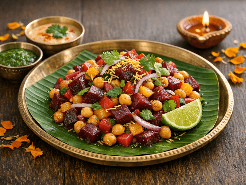 Beetroot, Chickpea, and Capsicum Salad