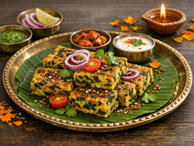 Besan and Spinach Bread