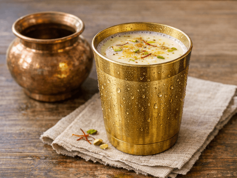 Besan Chilla with Milk