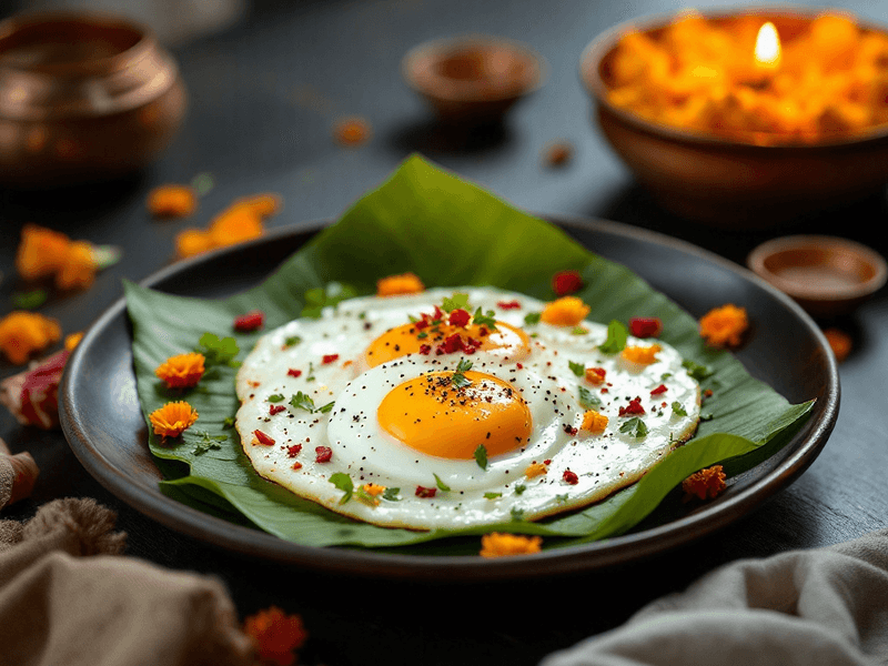 Boiled Egg with Pepper and Salt