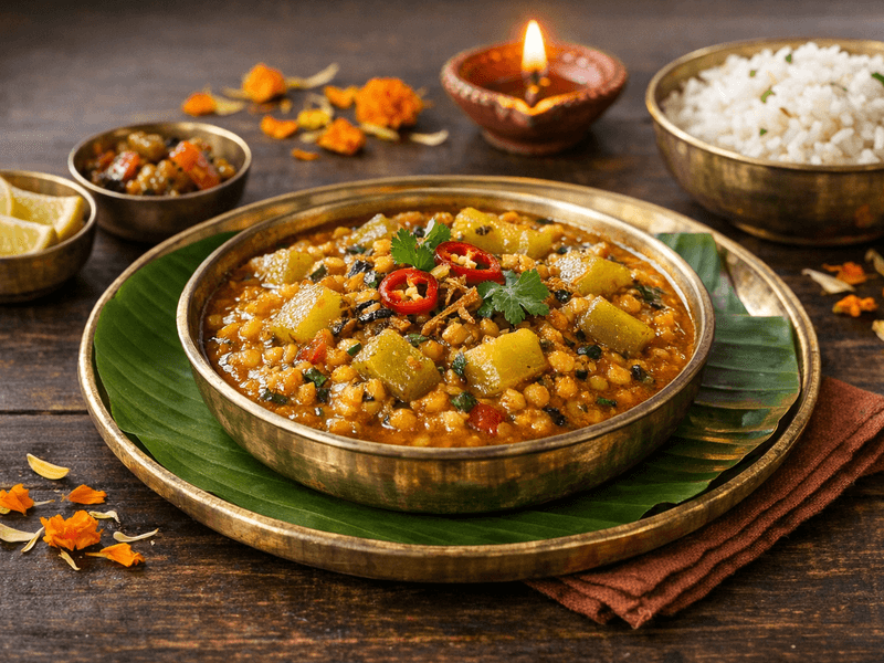 Bottle Gourd and Lentil Stew