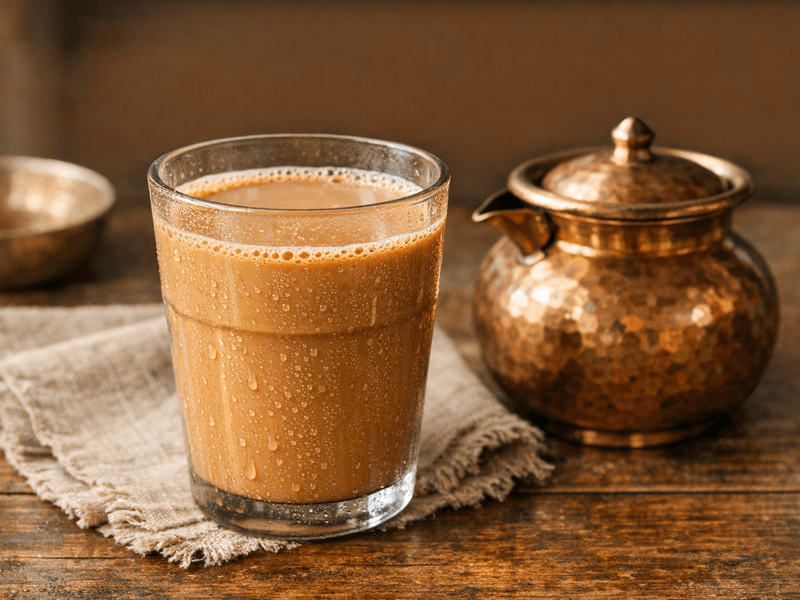 Buffalo Milk Tea Without Malai