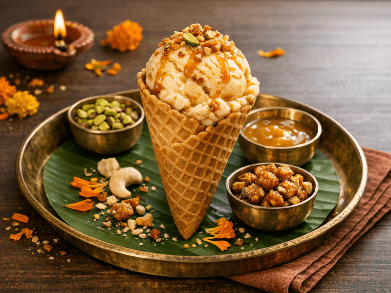 Butterscotch Ice Cream Cone