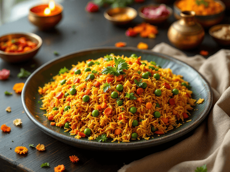 Carrot Peas Pulao