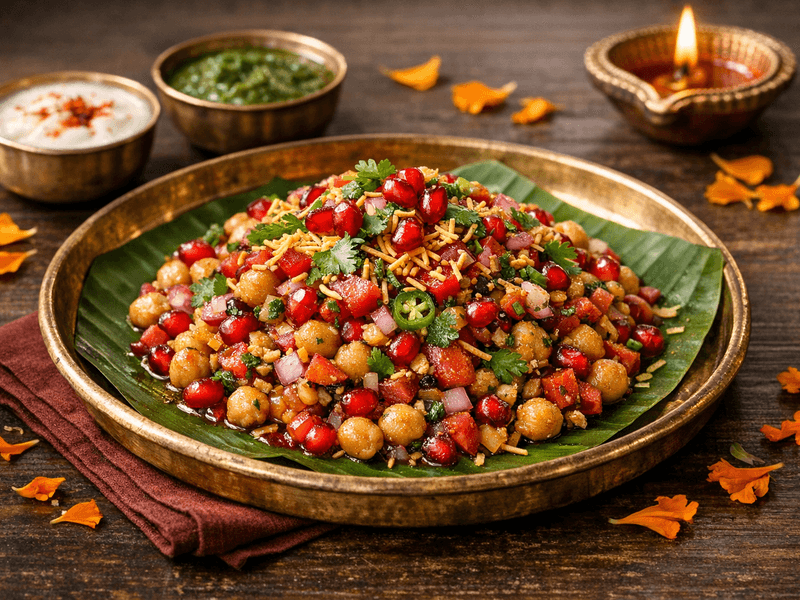 Chana Chaat with Pomegranate
