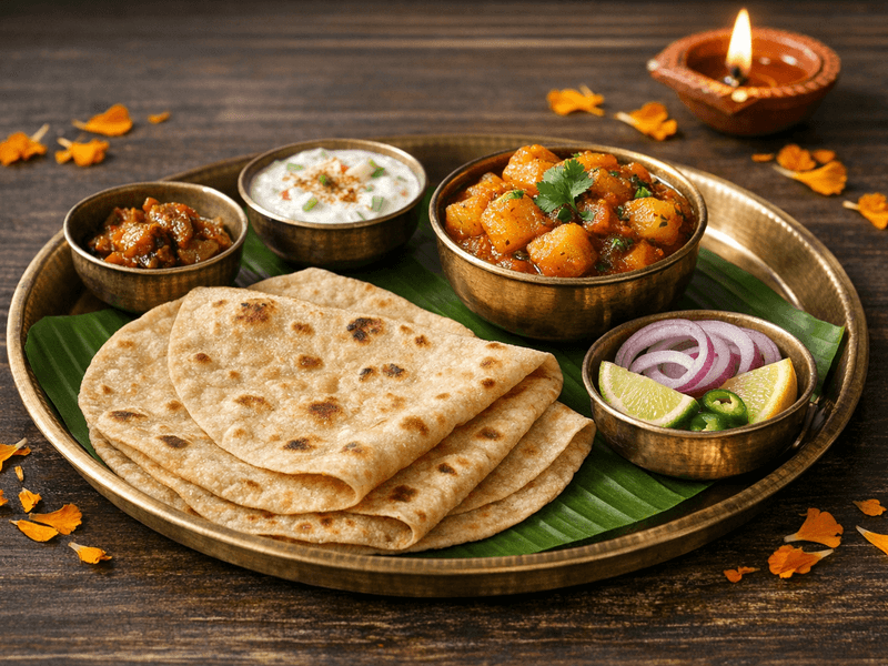 Chapati with Potato Curry
