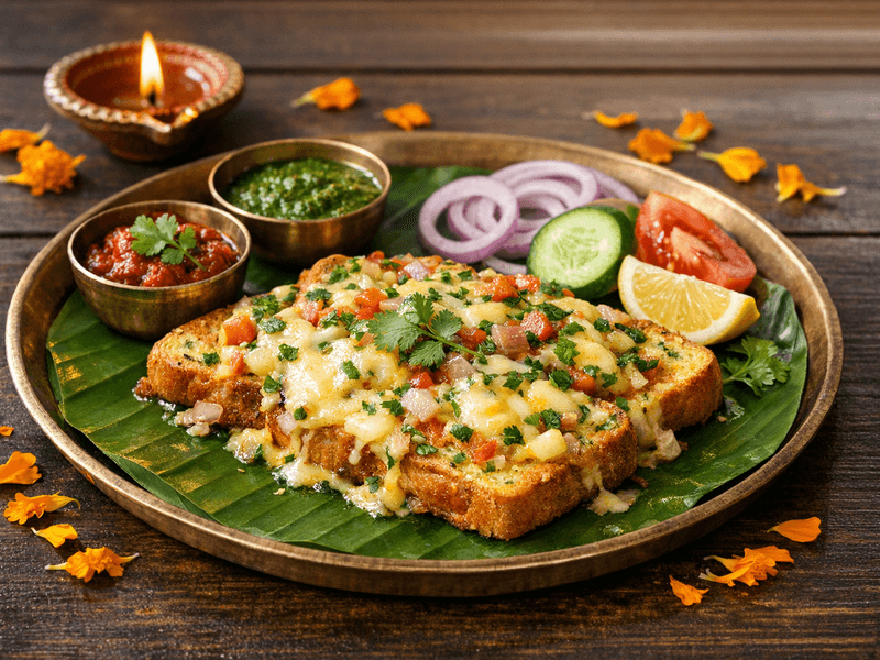 Cheese Bread Omelette