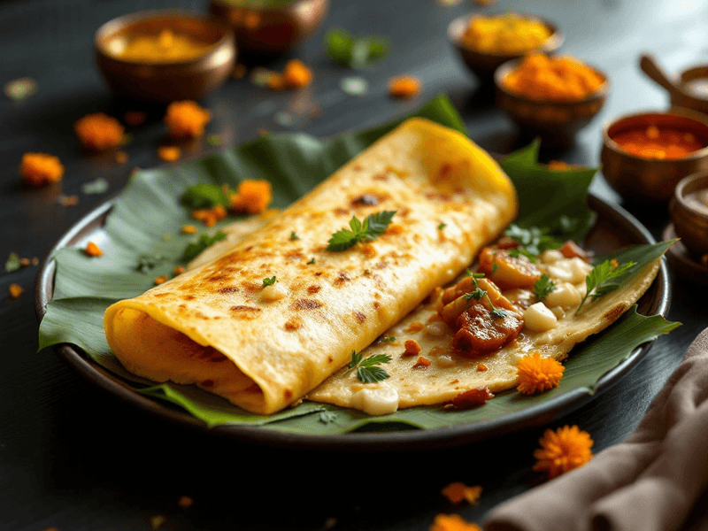 Cheese Garlic Dosa