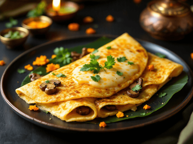 Cheese Mushroom Dosa
