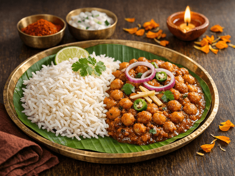 Chhole with Basmati Rice