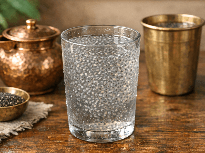 Chia Seeds Soaked in Water