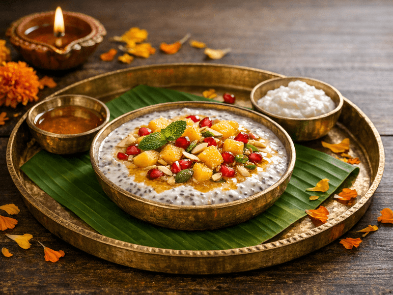 Chia Seeds with Curd and Honey