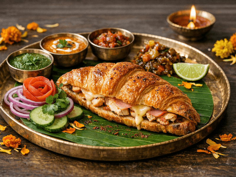 Chicken Ham and Cheese Croissant
