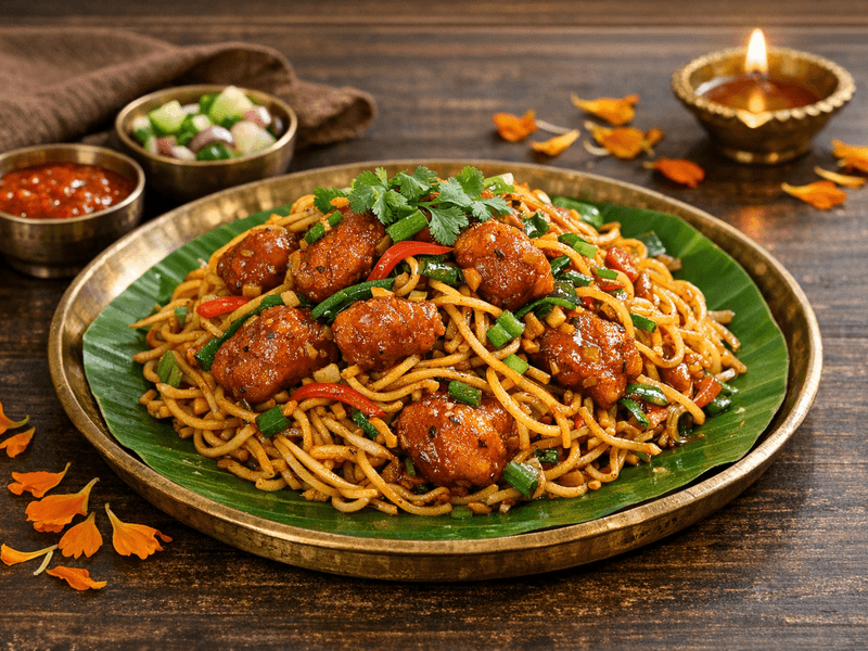 Chicken Manchurian Noodles
