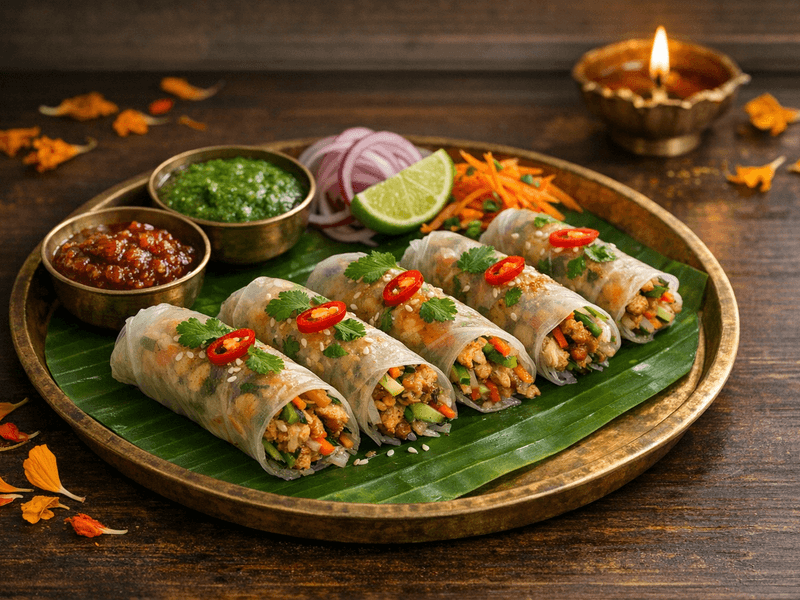 Chicken Rice Paper Roll