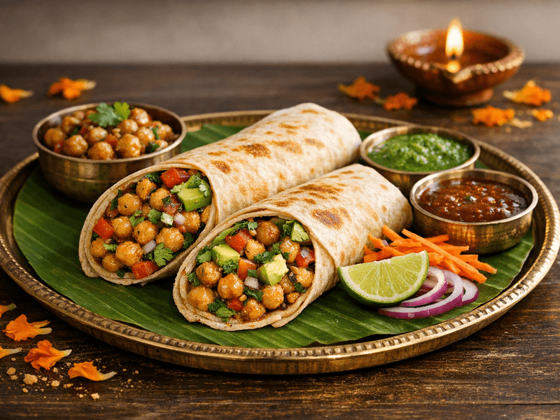 Chickpea and Avocado Wrap