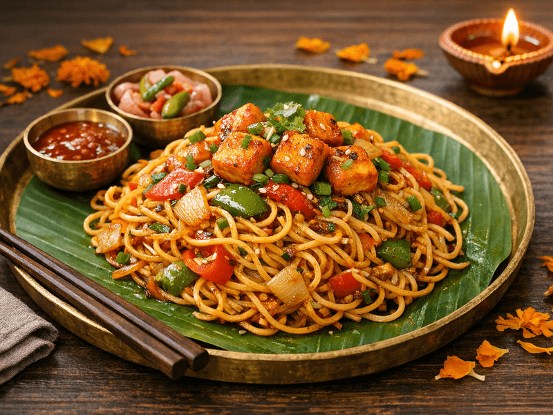 Chilli Paneer Noodles