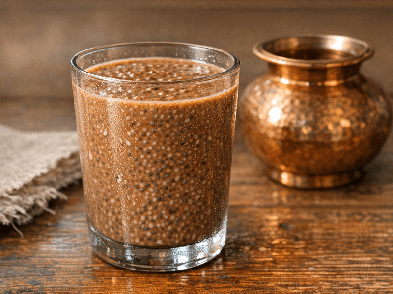 Chocolate Chia Pudding with Almond Milk