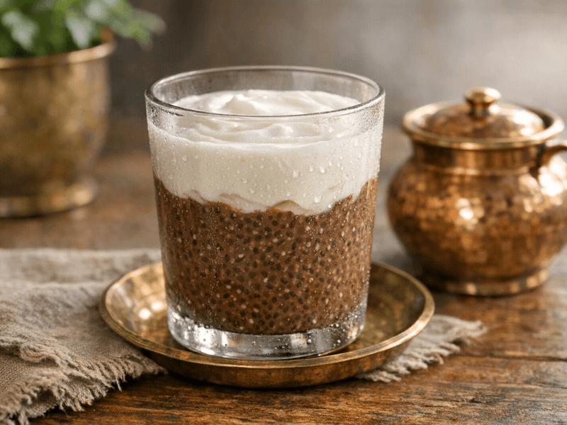Chocolate Chia Pudding with Greek Yogurt