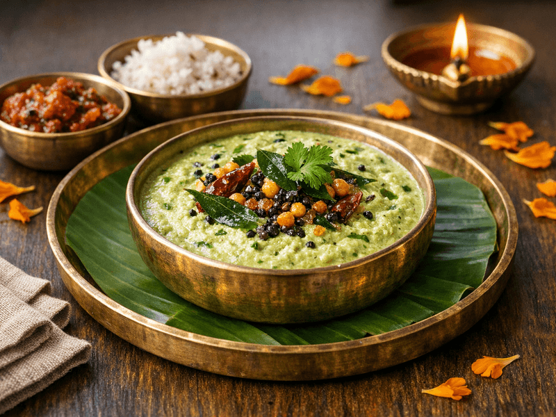 Coconut Chutney with Coriander