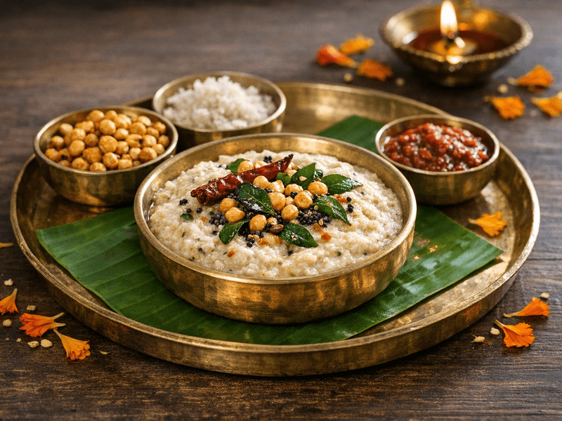Coconut Chutney with Roasted Chana Dal
