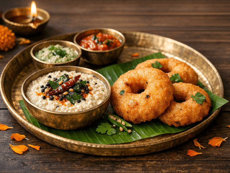 Coconut Chutney with Vada