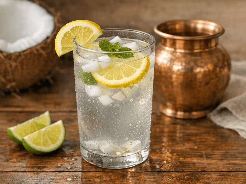 Coconut Water with Lemon