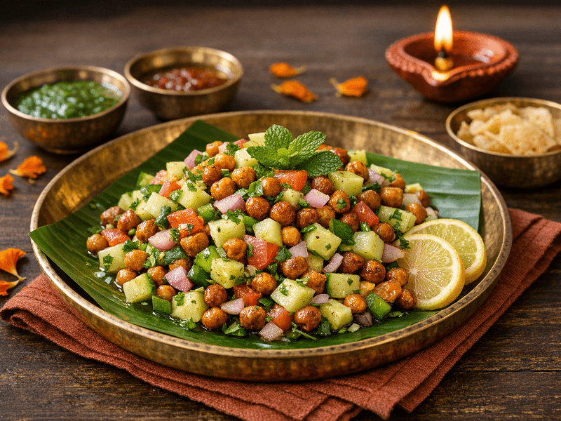 Cucumber and Roasted Chana Mix