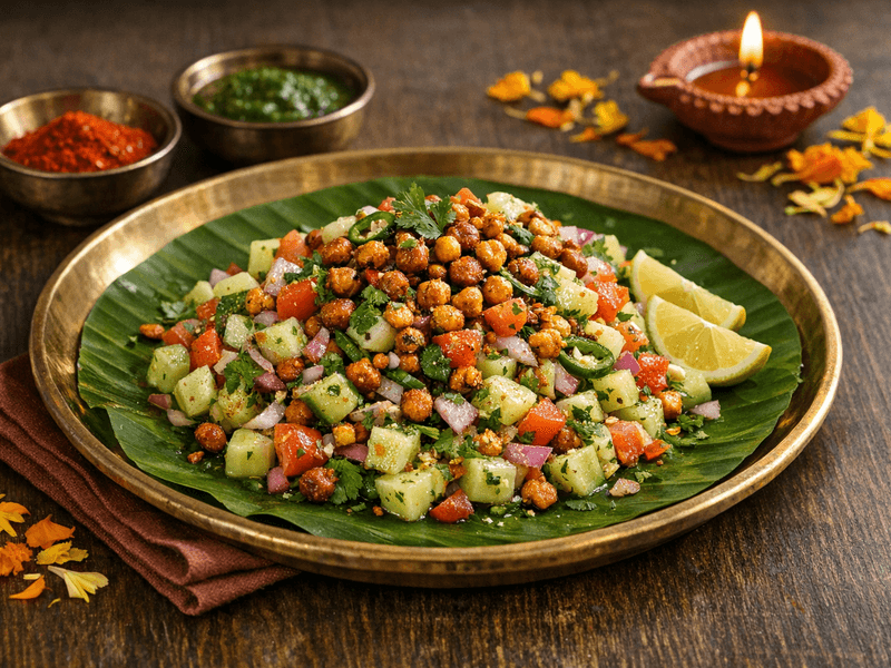 Cucumber Salad with Roasted Chana