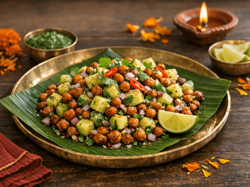 Cucumber with Roasted Chana